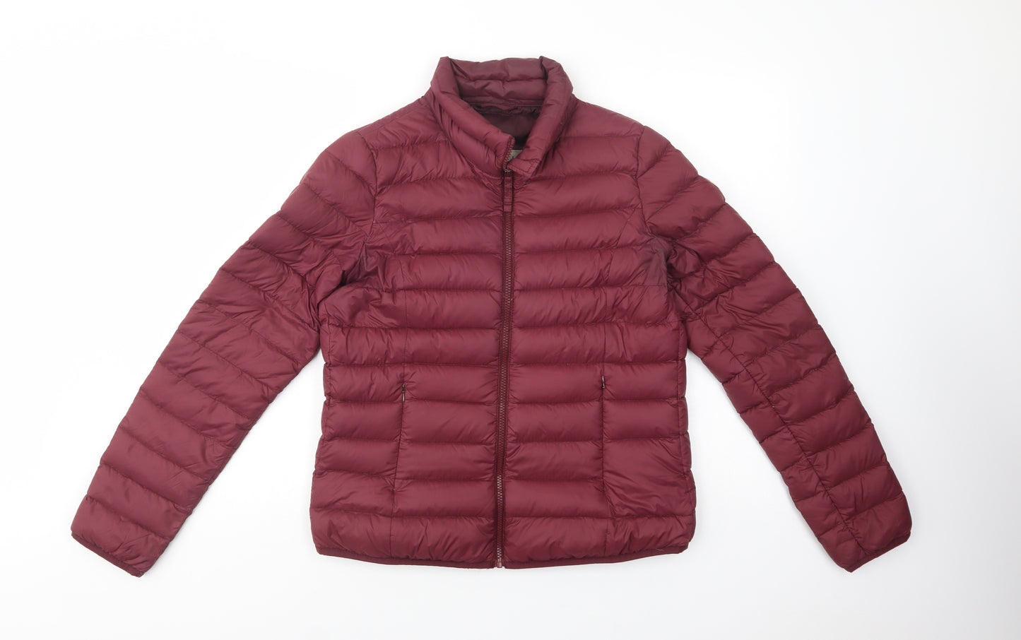 Abercrombie & Fitch Womens Purple   Puffer Jacket Jacket Size L  Zip