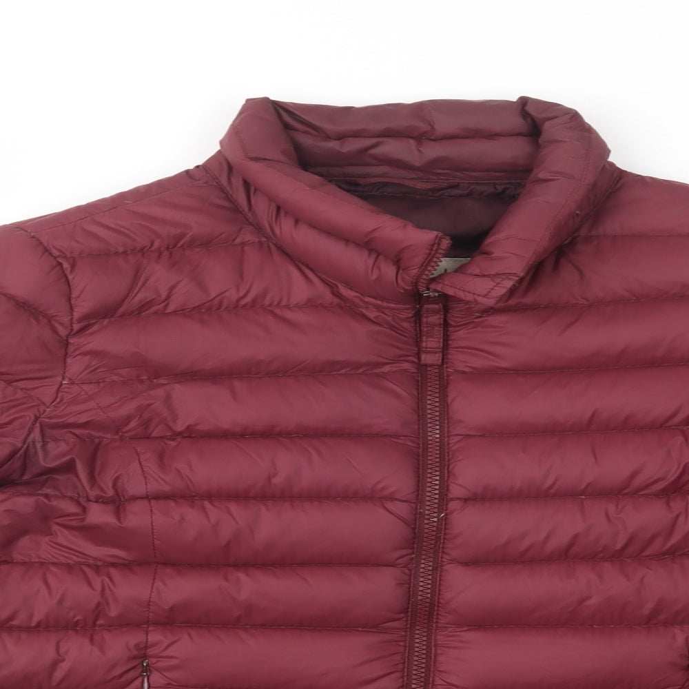 Abercrombie & Fitch Womens Purple   Puffer Jacket Jacket Size L  Zip