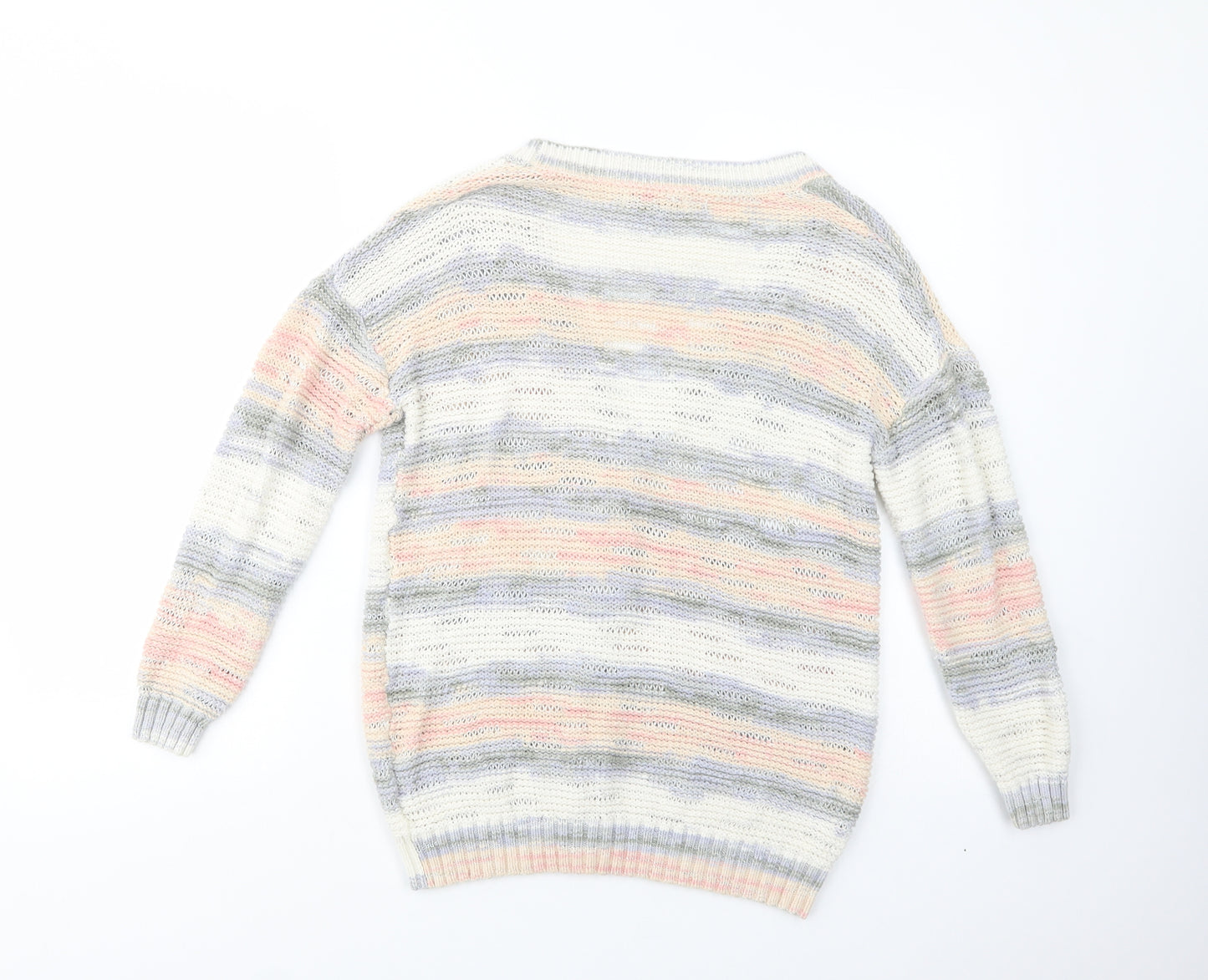 NEXT Womens Multicoloured V-Neck  Cotton Cardigan Jumper Size S