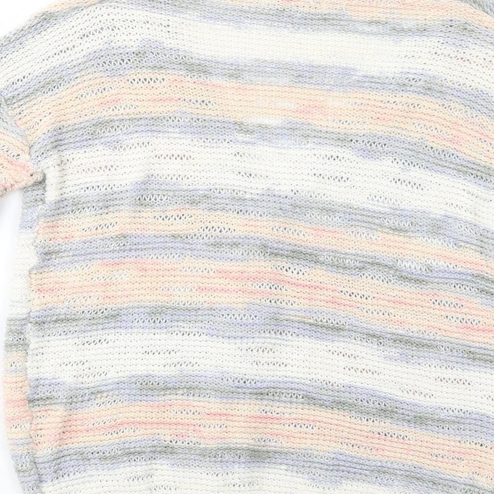 NEXT Womens Multicoloured V-Neck  Cotton Cardigan Jumper Size S