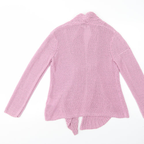 Nina Murati Womens Pink Collared  Acrylic Cardigan Jumper Size S