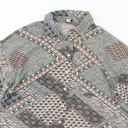Influence Womens Multicoloured Paisley Polyester Tunic Button-Up Size 8 Collared