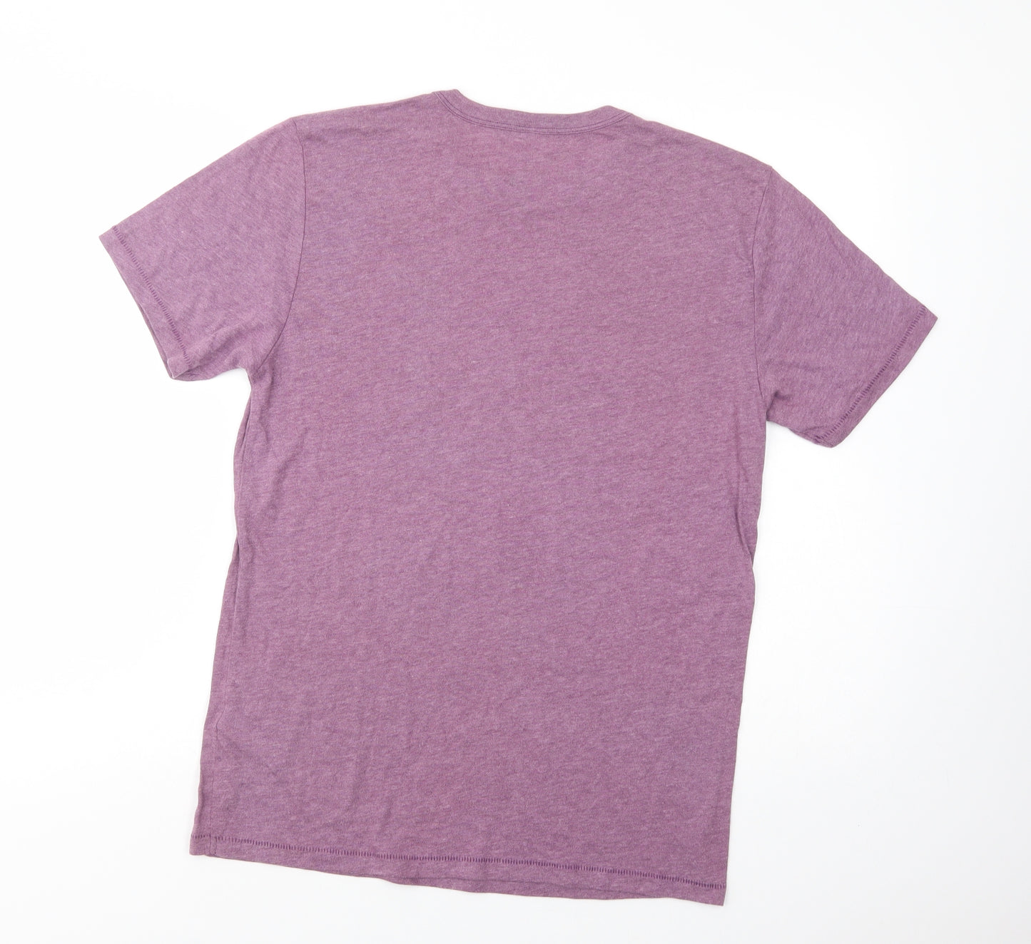 Boundary Mens Purple  Cotton  T-Shirt Size S Crew Neck