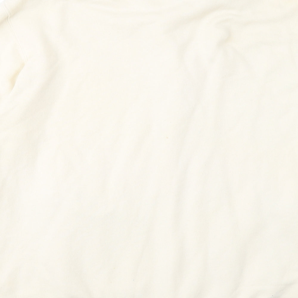Ben Sherman Mens Ivory  Cotton Full Zip Sweatshirt Size XL