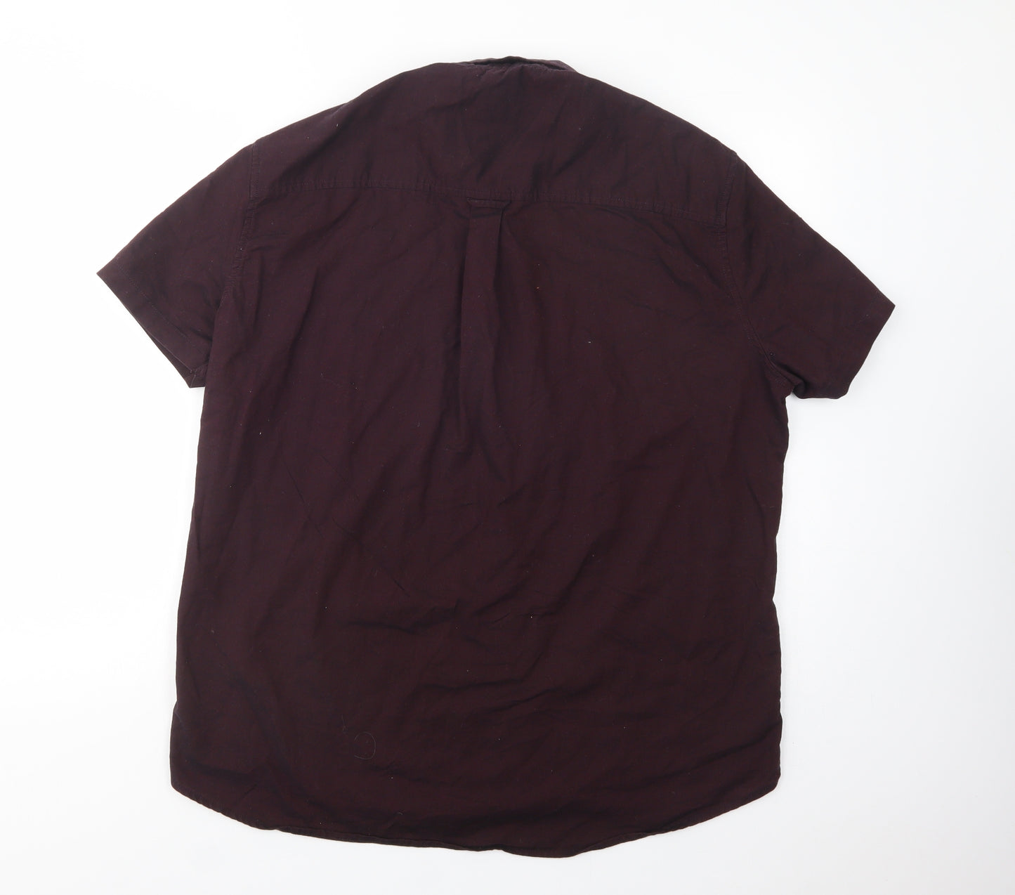 Burton Mens Purple  Cotton  Button-Up Size 2XL Collared Button