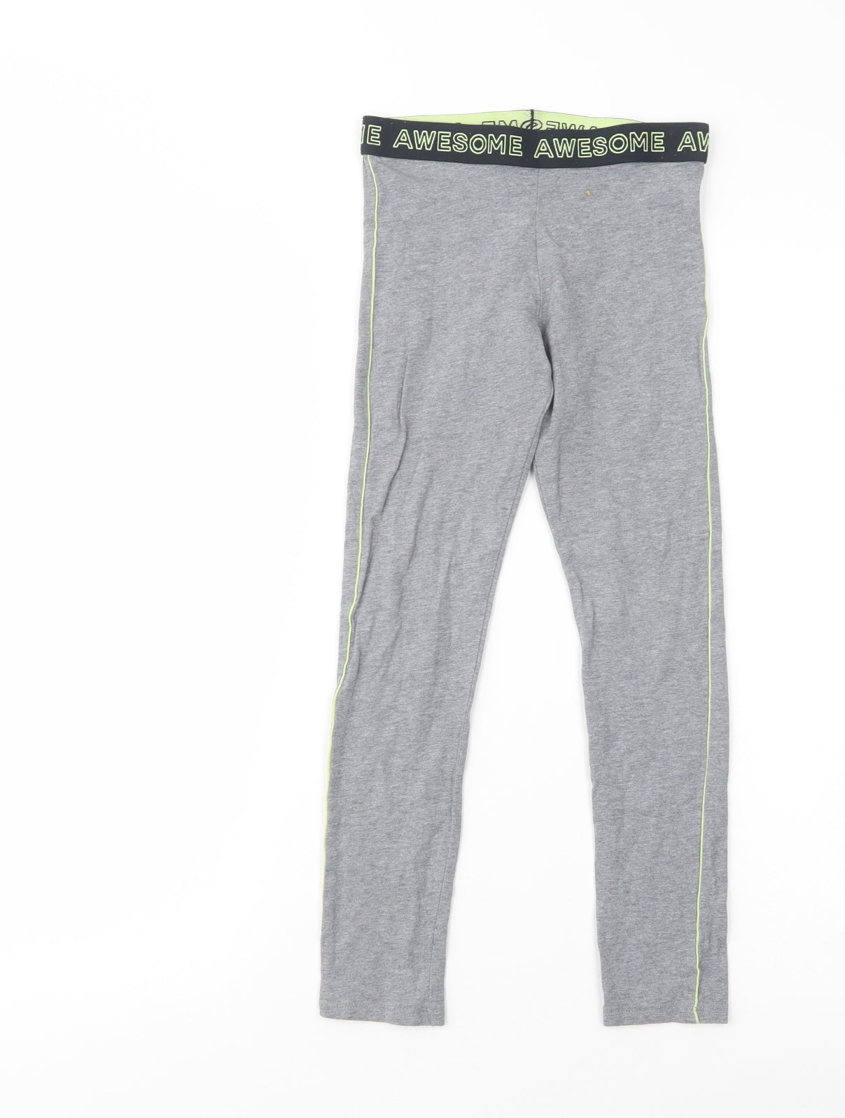 F&F Girls Grey  Cotton Jogger Trousers Size 8-9 Years  Regular