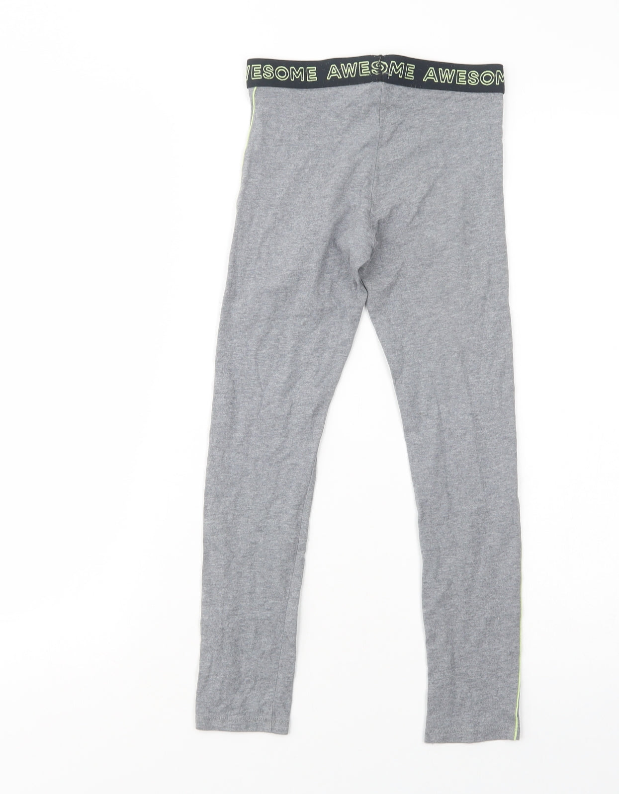 F&F Girls Grey  Cotton Jogger Trousers Size 8-9 Years  Regular