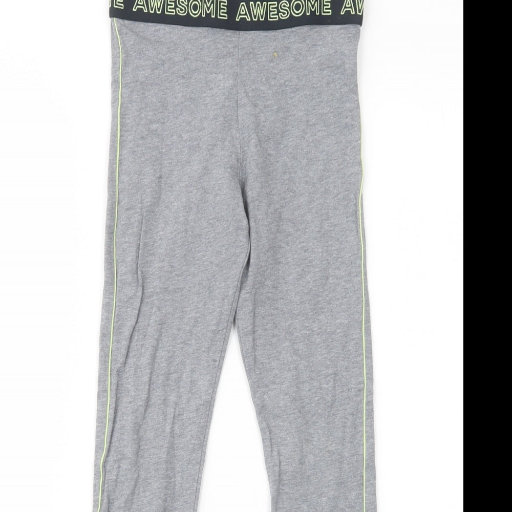 F&F Girls Grey  Cotton Jogger Trousers Size 8-9 Years  Regular