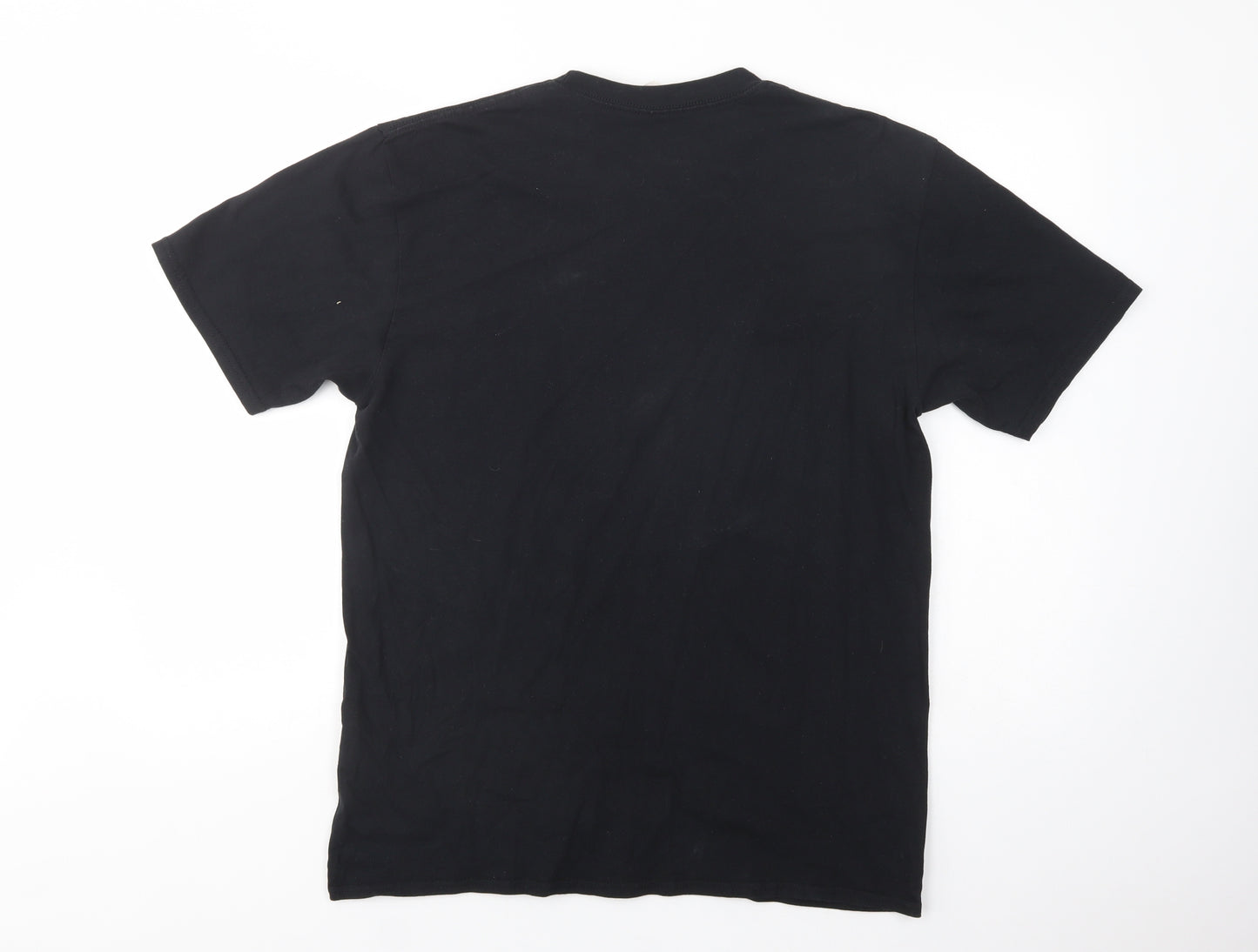 Gildan Womens Black  Cotton Basic T-Shirt Size L Crew Neck - Wife Mum Boss
