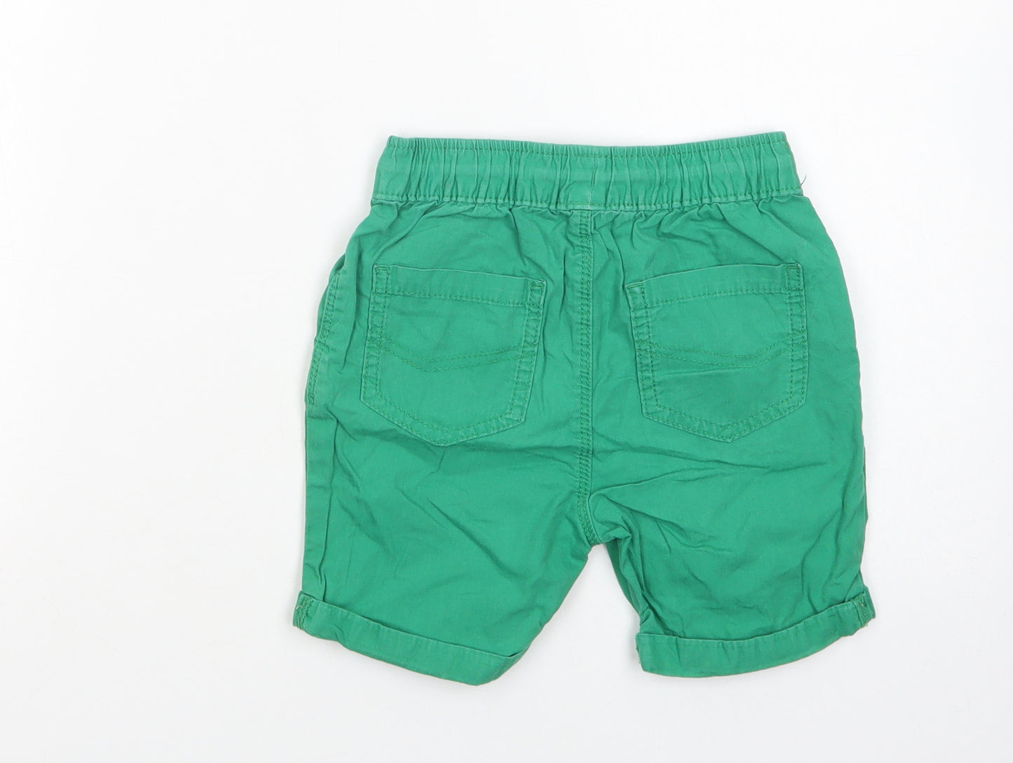 George Boys Green  Cotton Chino Shorts Size 4-5 Years  Regular Drawstring