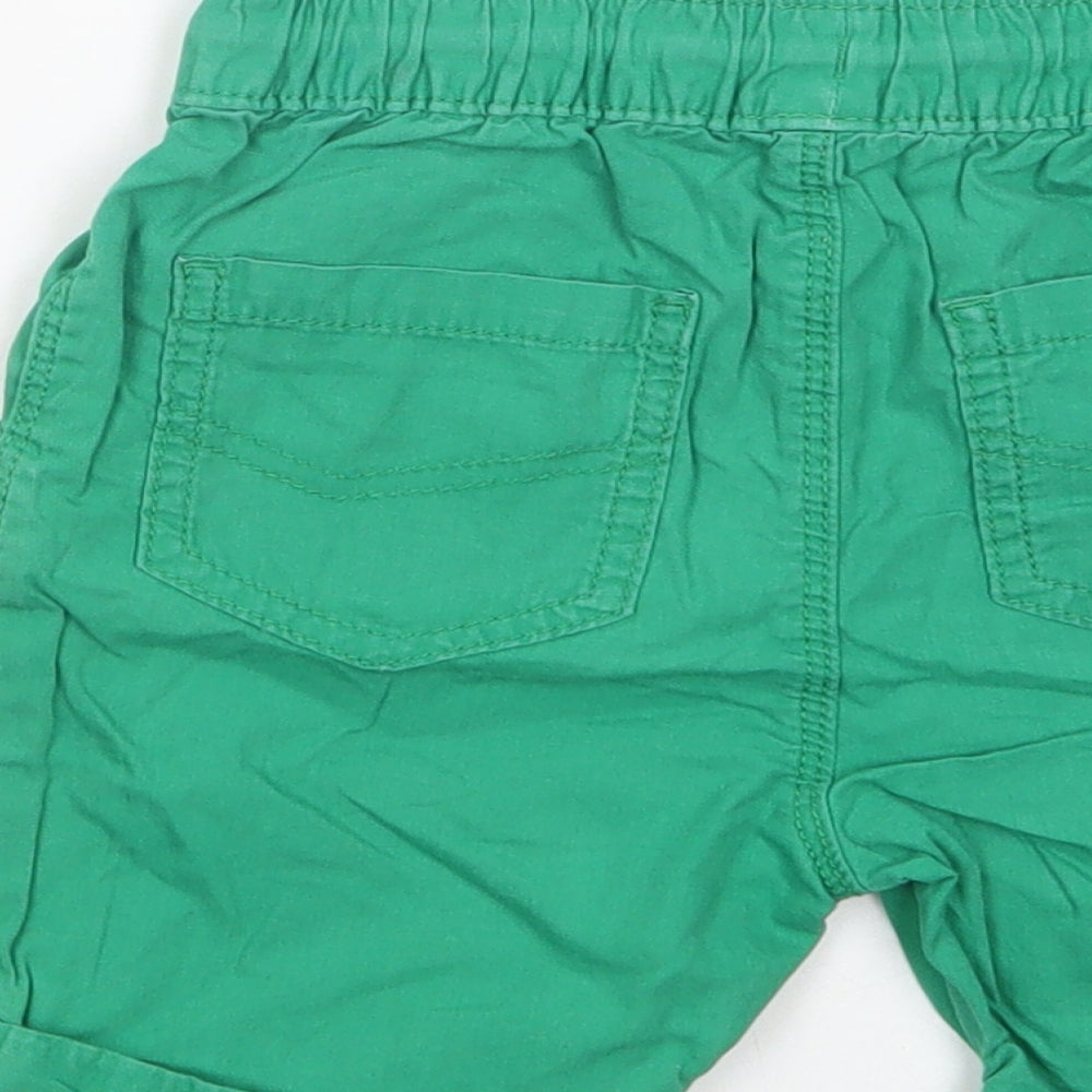 George Boys Green  Cotton Chino Shorts Size 4-5 Years  Regular Drawstring