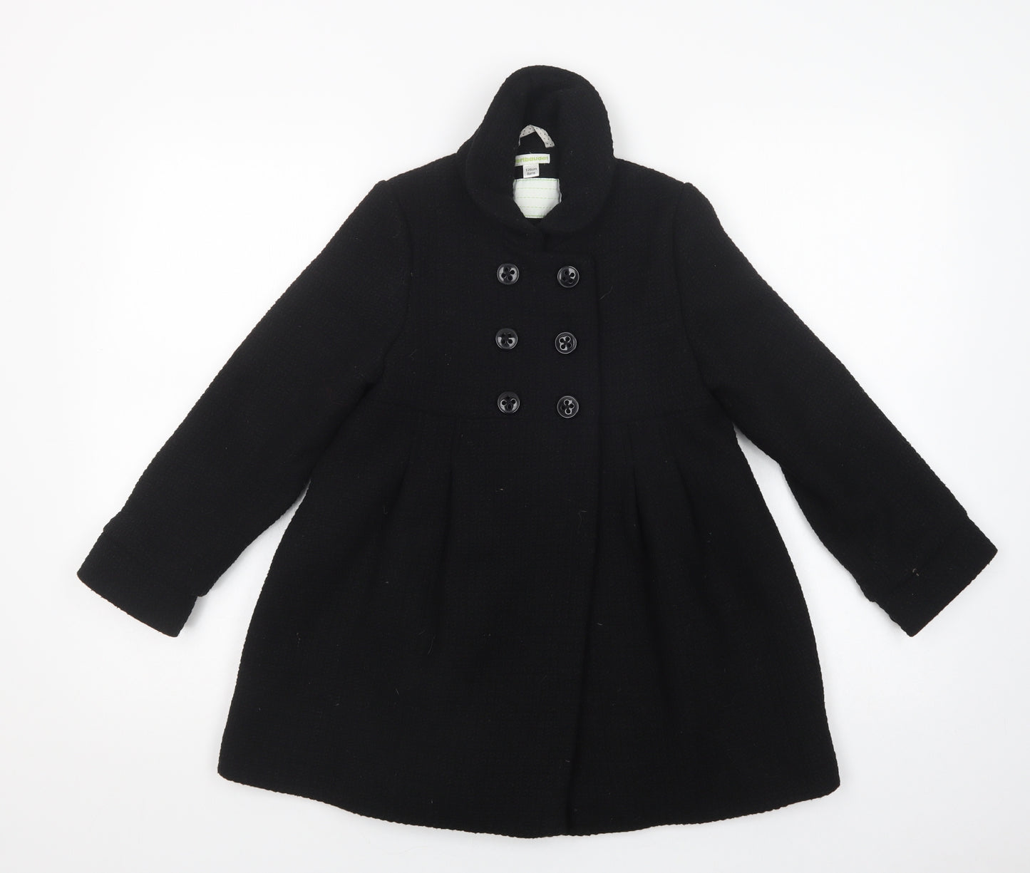 Vertbaudet Girls Black   Pea Coat Coat Size 8 Years  Button
