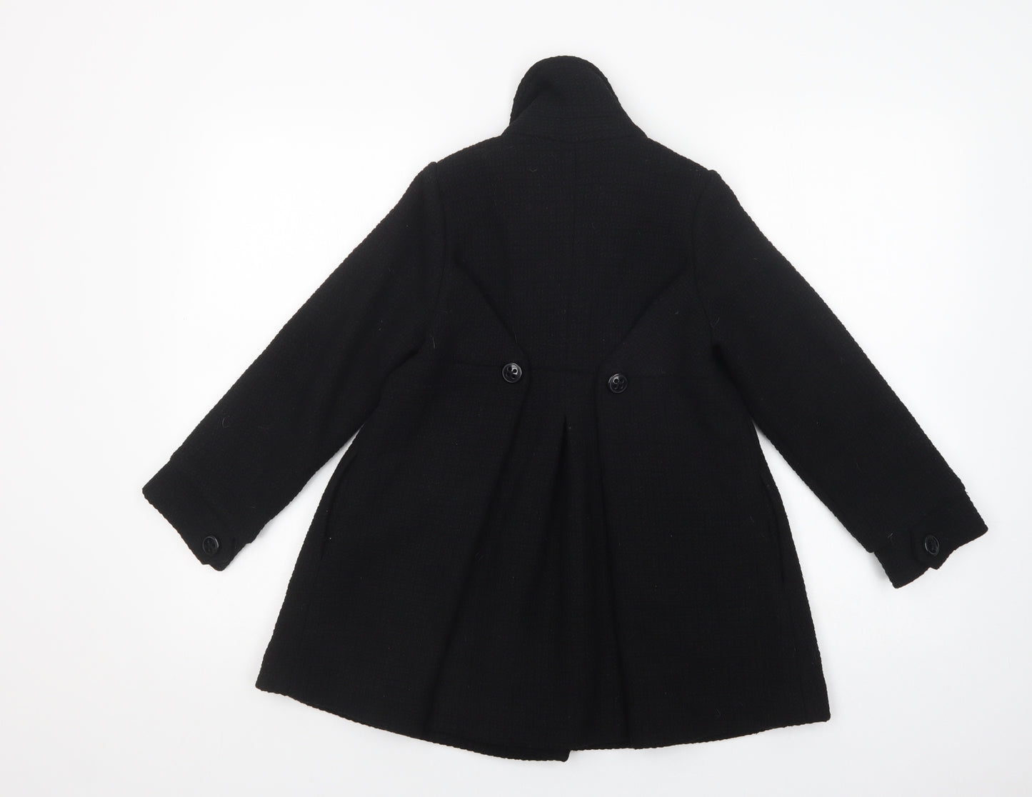 Vertbaudet Girls Black   Pea Coat Coat Size 8 Years  Button