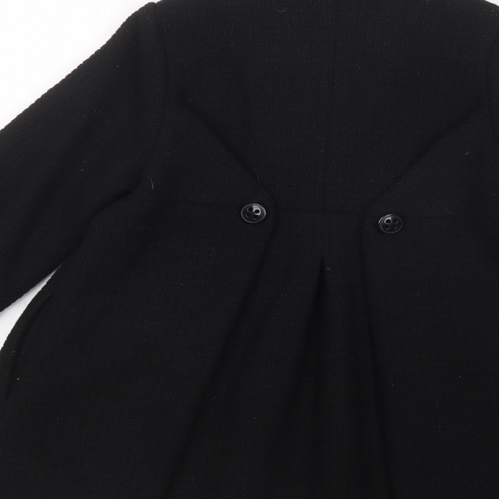 Vertbaudet Girls Black   Pea Coat Coat Size 8 Years  Button