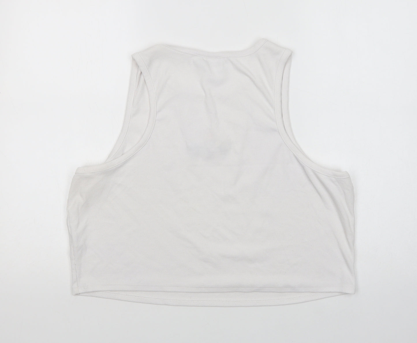 Primark Womens White  Cotton Basic Tank Size 22 Scoop Neck - Powerpuff Girls