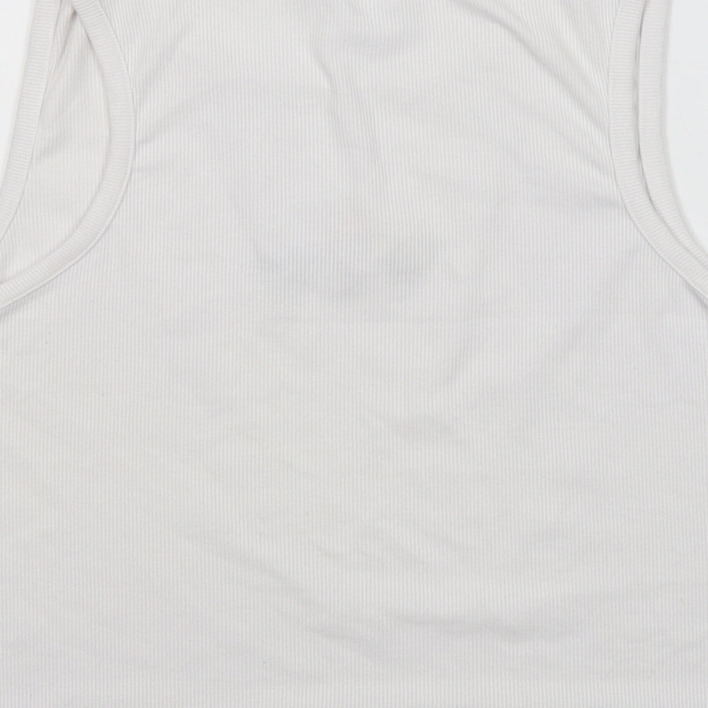 Primark Womens White  Cotton Basic Tank Size 22 Scoop Neck - Powerpuff Girls