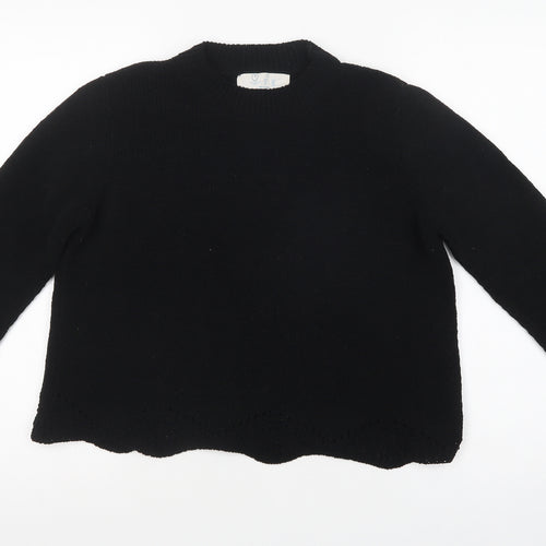 Primark Womens Black Mock Neck  Polyester Pullover Jumper Size 14