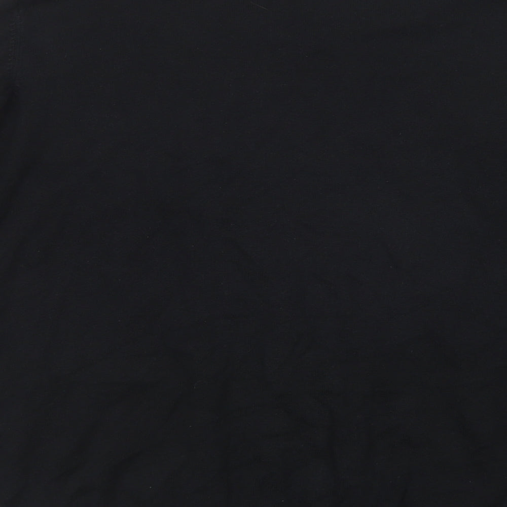 Marks and Spencer Mens Black V-Neck  Cotton Pullover Jumper Size L
