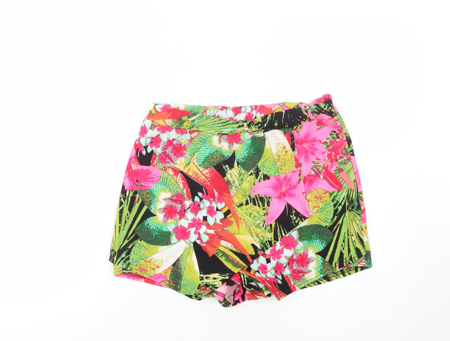 Ayanapa Womens Multicoloured Floral Polyester Mini Skort Size 30 in