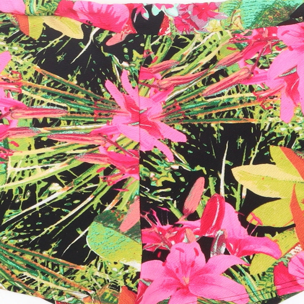 Ayanapa Womens Multicoloured Floral Polyester Mini Skort Size 30 in