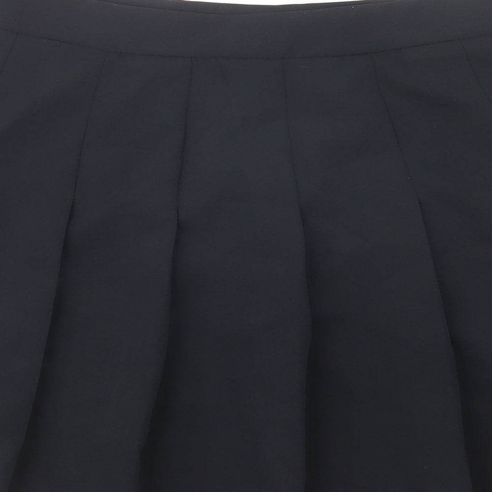 New Look Womens Black  Polyester Pleated Skirt Size 14   Button