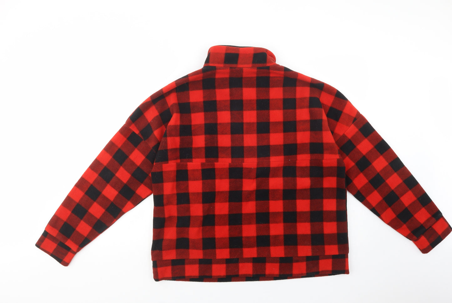 Primark Womens Red Check Polyester Pullover Sweatshirt Size 12  Zip