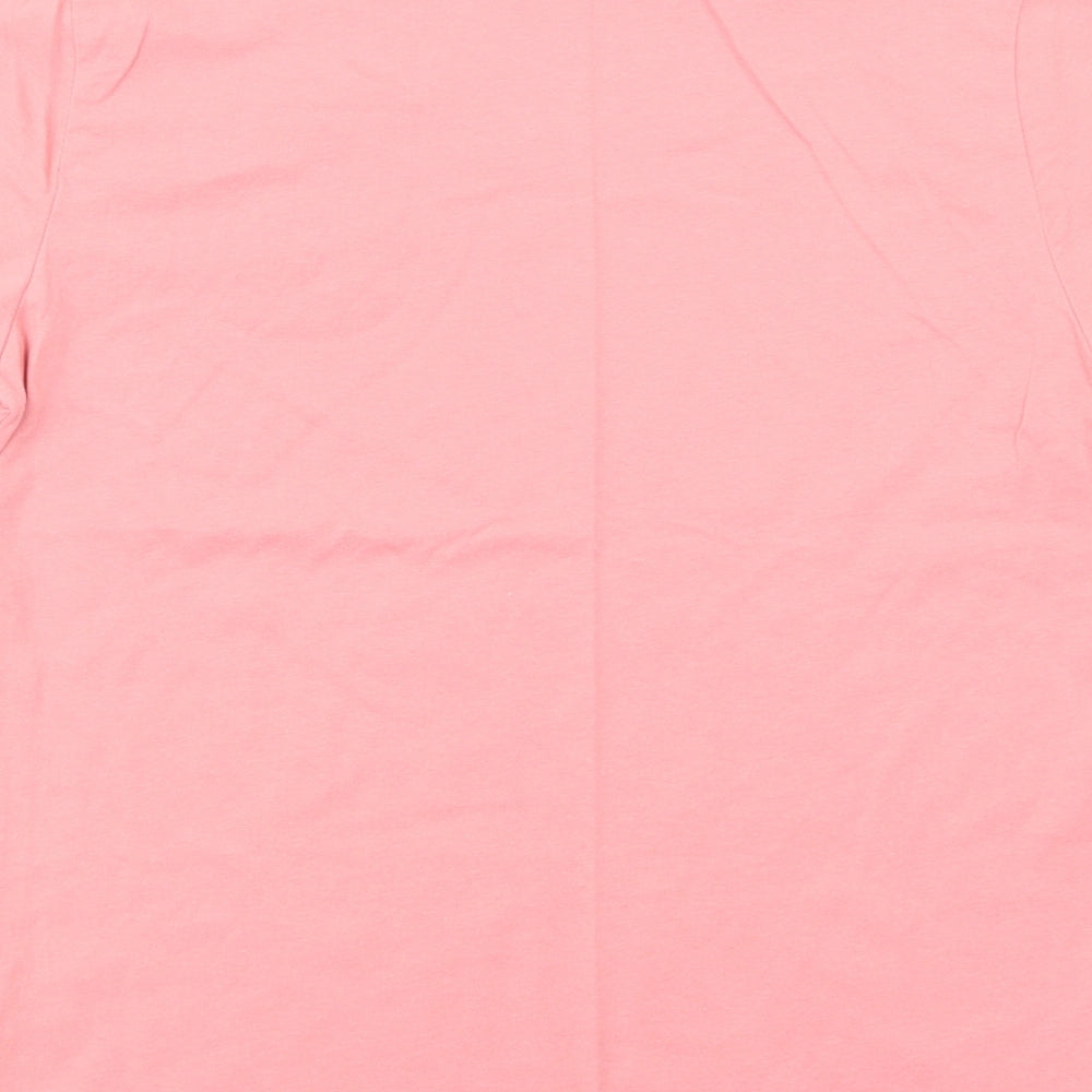 F&F Girls Pink  Cotton Basic T-Shirt Size 13-14 Years Crew Neck Pullover - Sunshine