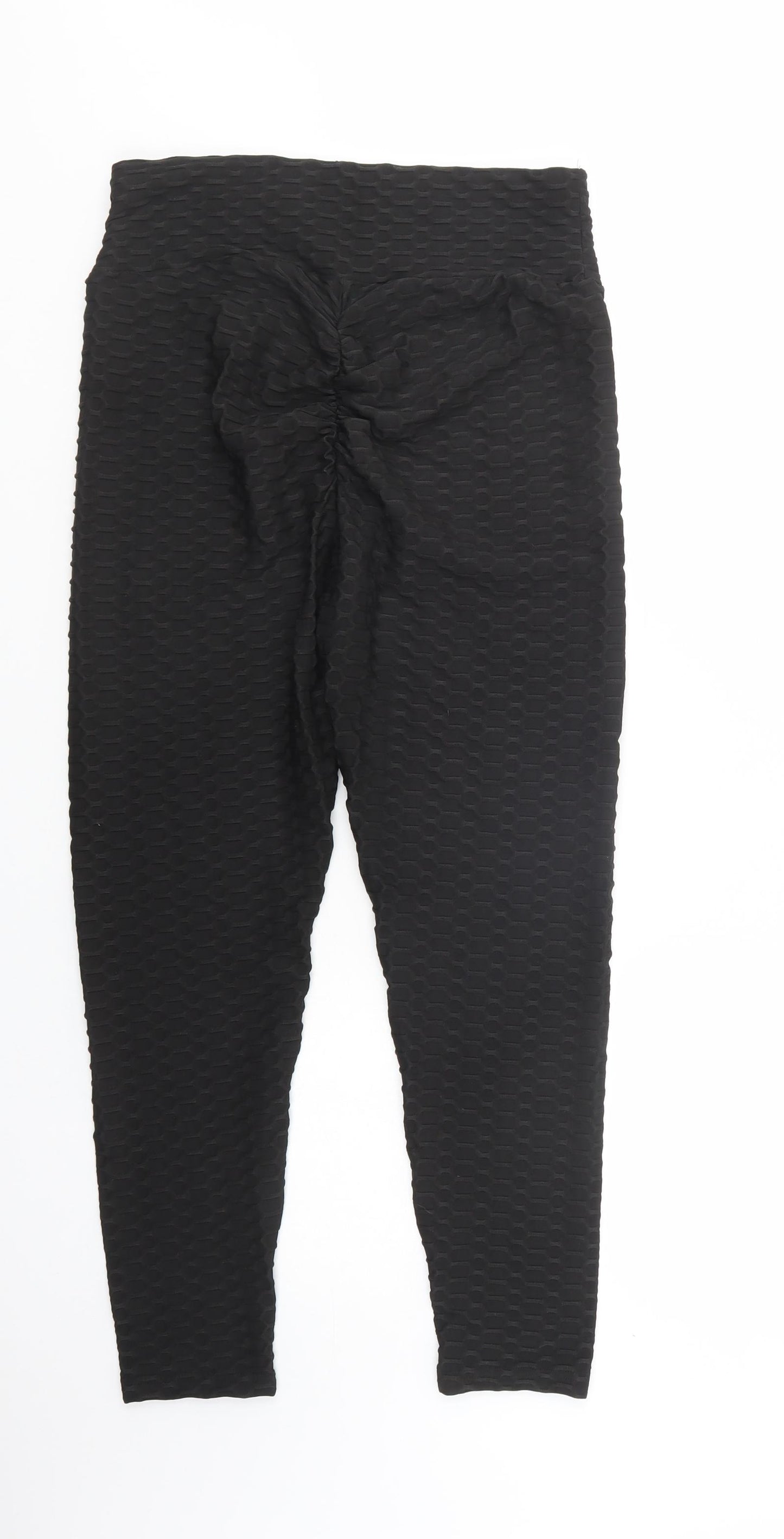 SheIn Womens Black  Polyester Compression Leggings Size L L27 in Regular