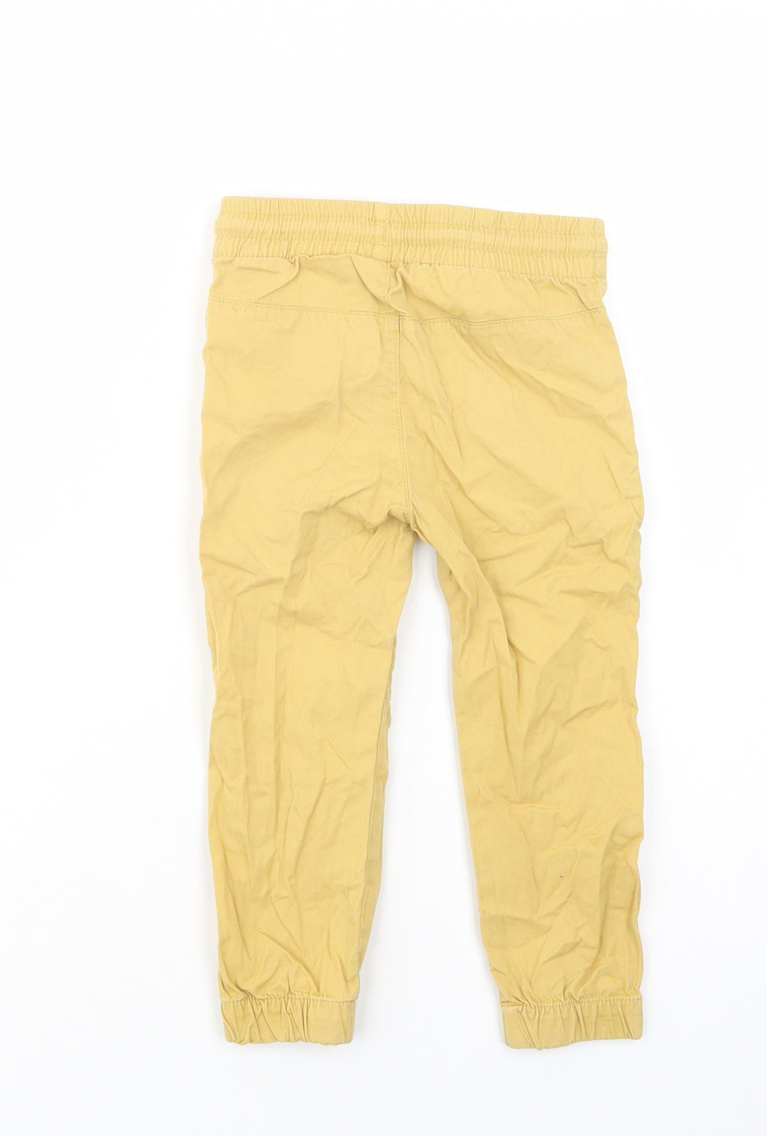 H&M Boys Yellow  Cotton Chino Trousers Size 2-3 Years  Regular Drawstring