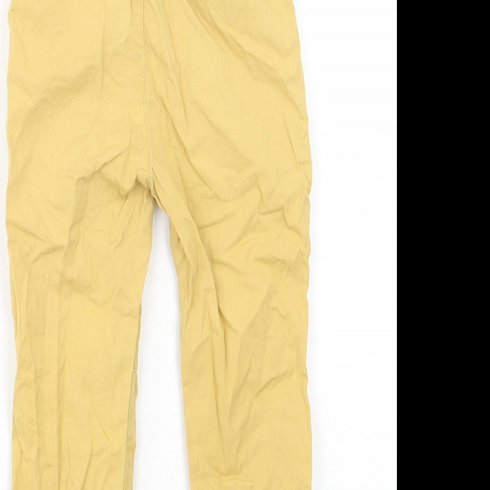 H&M Boys Yellow  Cotton Chino Trousers Size 2-3 Years  Regular Drawstring