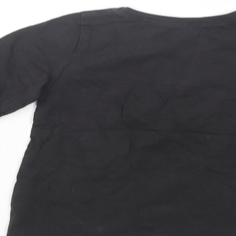 NEXT Baby Black  Cotton Basic T-Shirt Size 12-18 Months Crew Neck Pullover - Unicorn