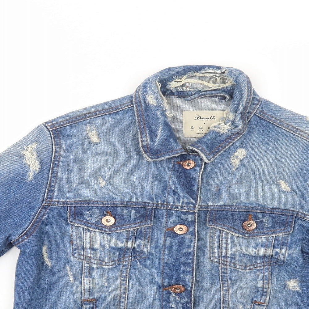 Denim Co. Womens Blue   Jacket  Size 12  Button
