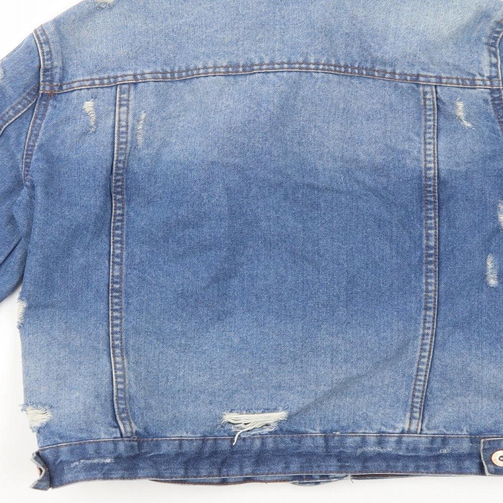 Denim Co. Womens Blue   Jacket  Size 12  Button