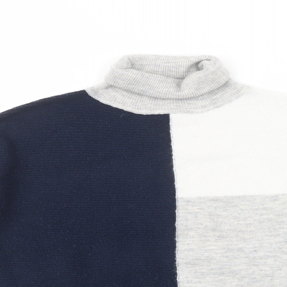 Wallis Womens Grey Roll Neck  Acrylic Pullover Jumper Size M