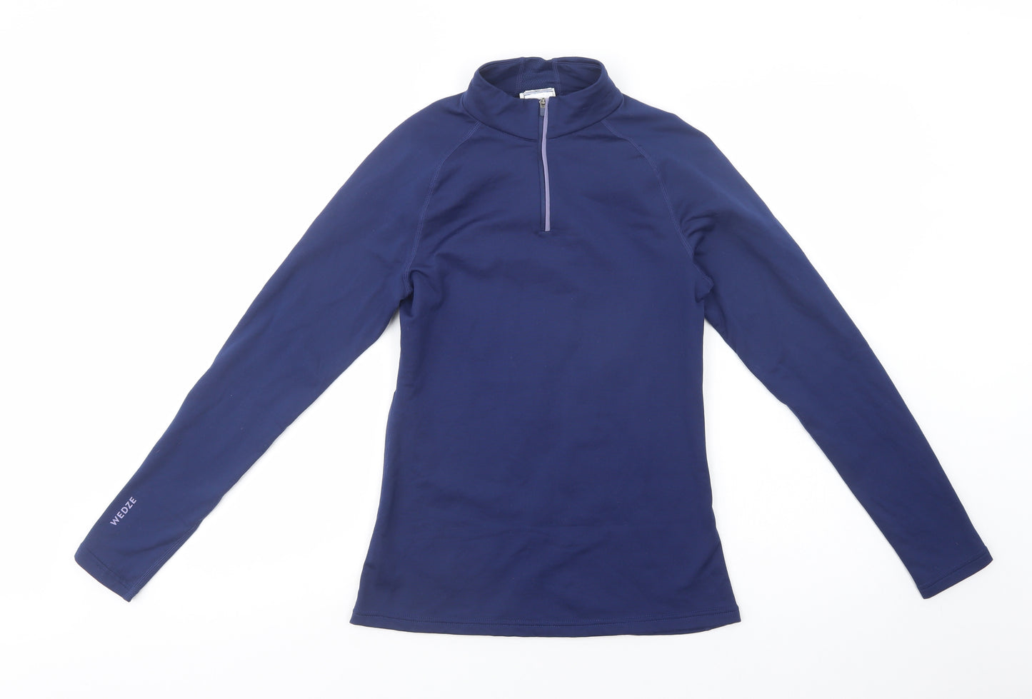 DECATHLON Womens Blue  Polyester Pullover Sweatshirt Size M  Zip