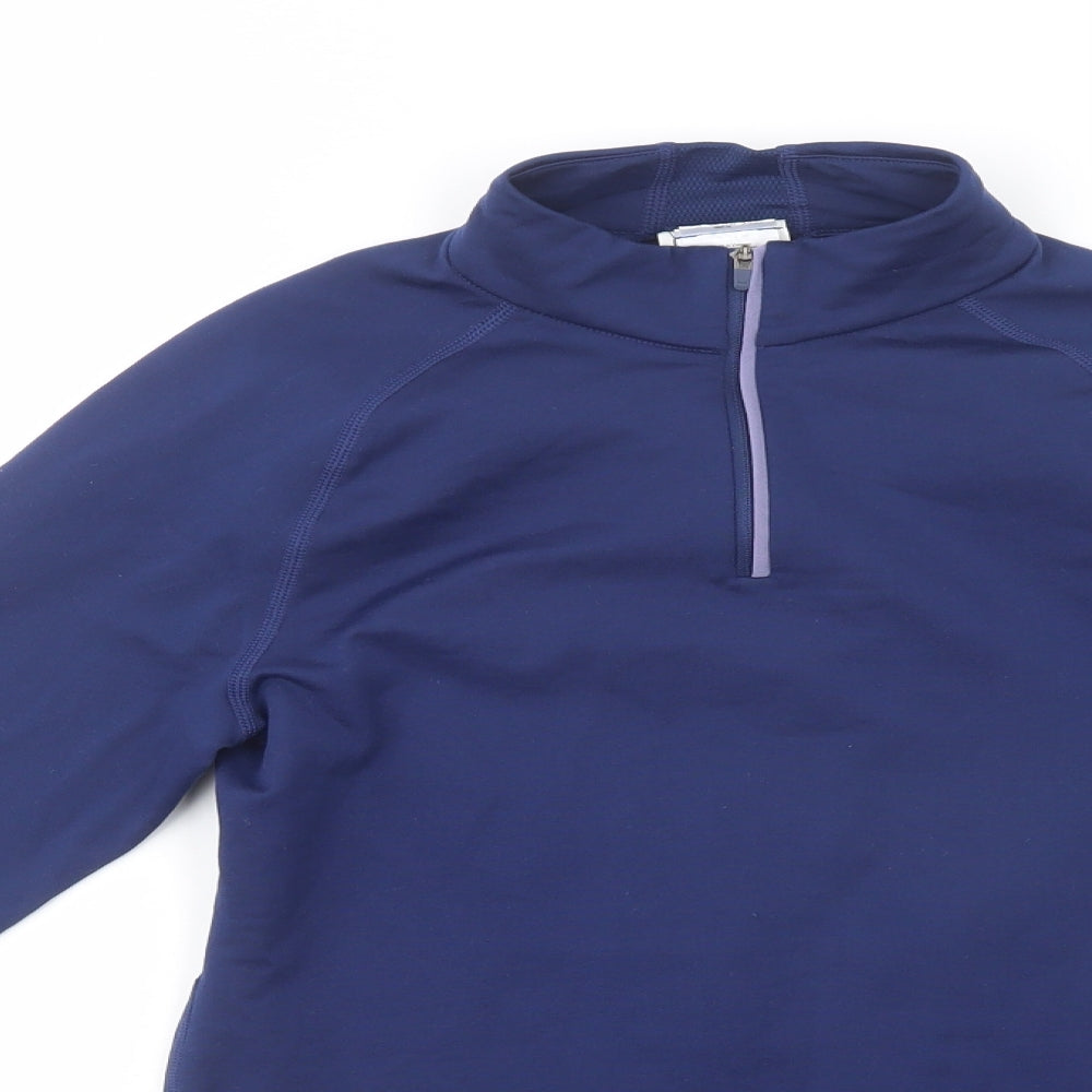 DECATHLON Womens Blue  Polyester Pullover Sweatshirt Size M  Zip