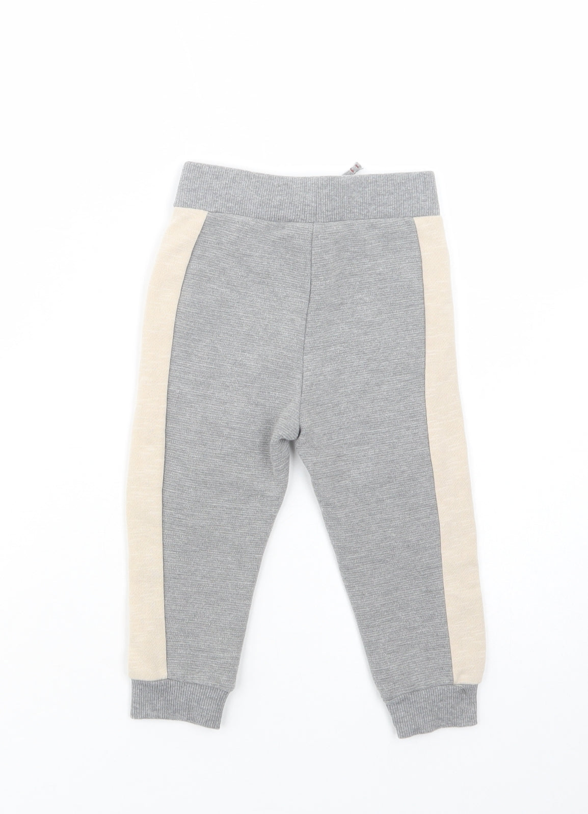 Primark Baby Grey Colourblock Polyester Jogger Trousers Size 18-24 Months  Drawstring