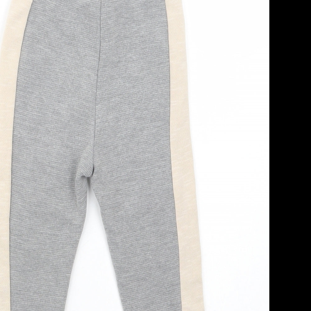 Primark Baby Grey Colourblock Polyester Jogger Trousers Size 18-24 Months  Drawstring