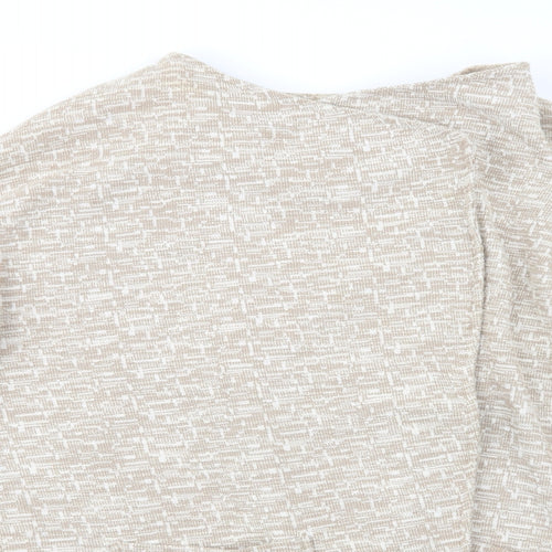 River Island Womens Beige V-Neck  Polyester Cardigan Jumper Size 14