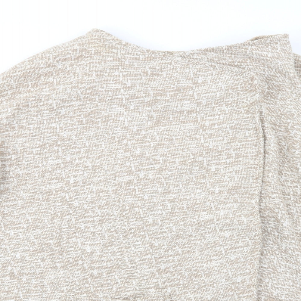 River Island Womens Beige V-Neck  Polyester Cardigan Jumper Size 14