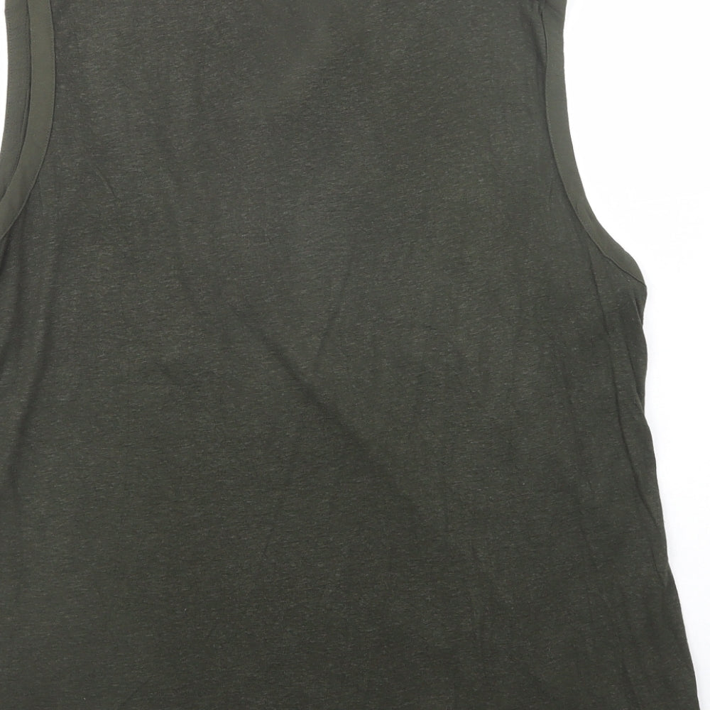 Monsoon Womens Green  Viscose Basic Tank Size 18 V-Neck