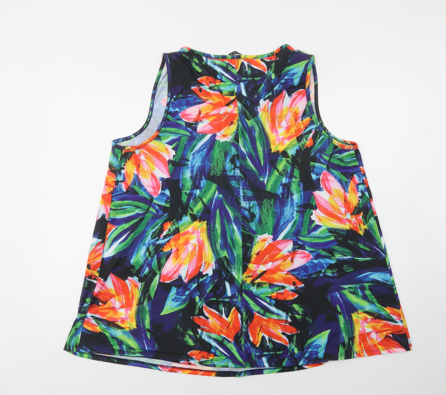 Roman Womens Multicoloured Geometric Polyester Basic Tank Size 20 V-Neck