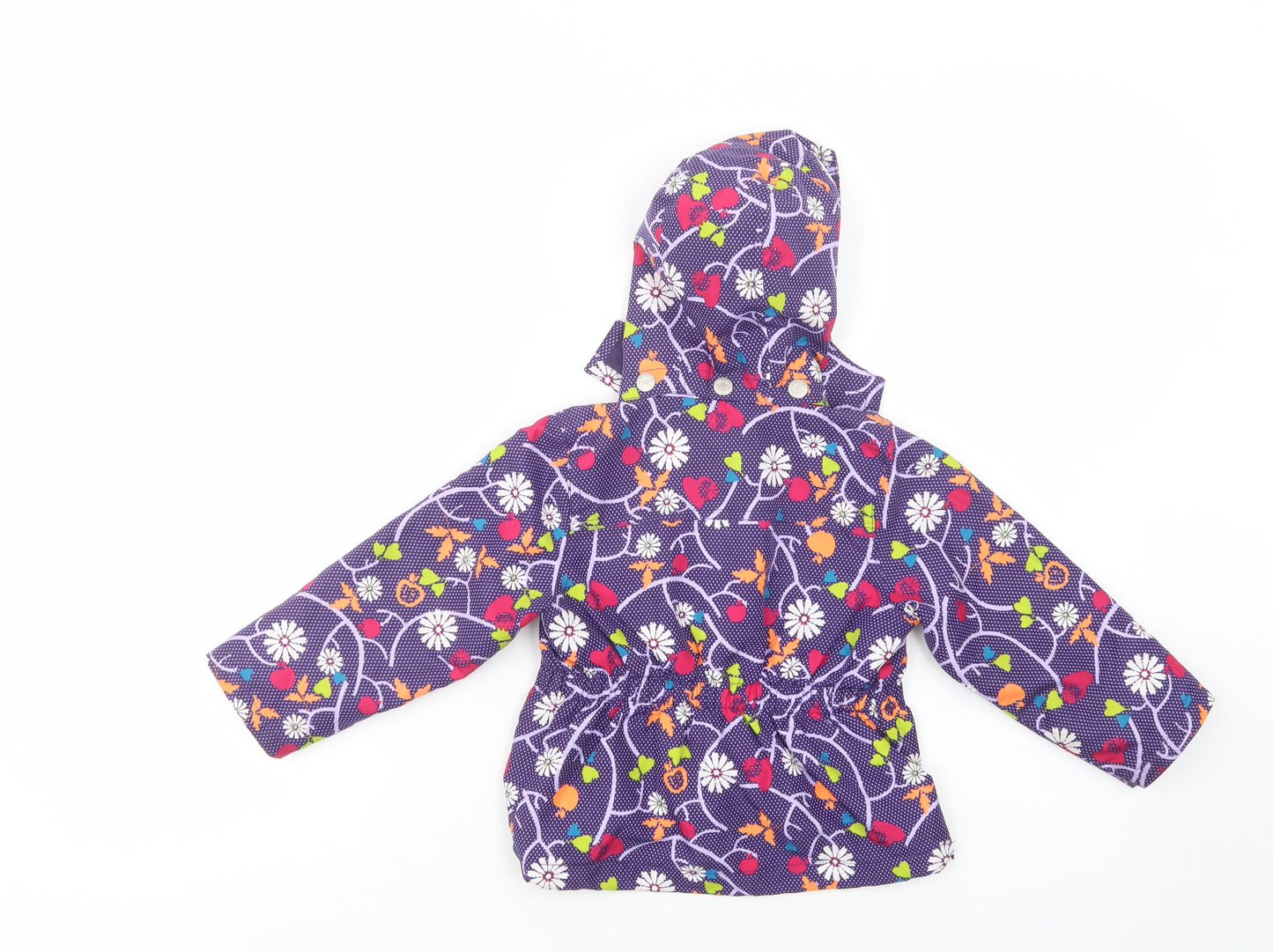 name it Baby Purple Floral  Basic Jacket Jacket Size 12-18 Months   Zip