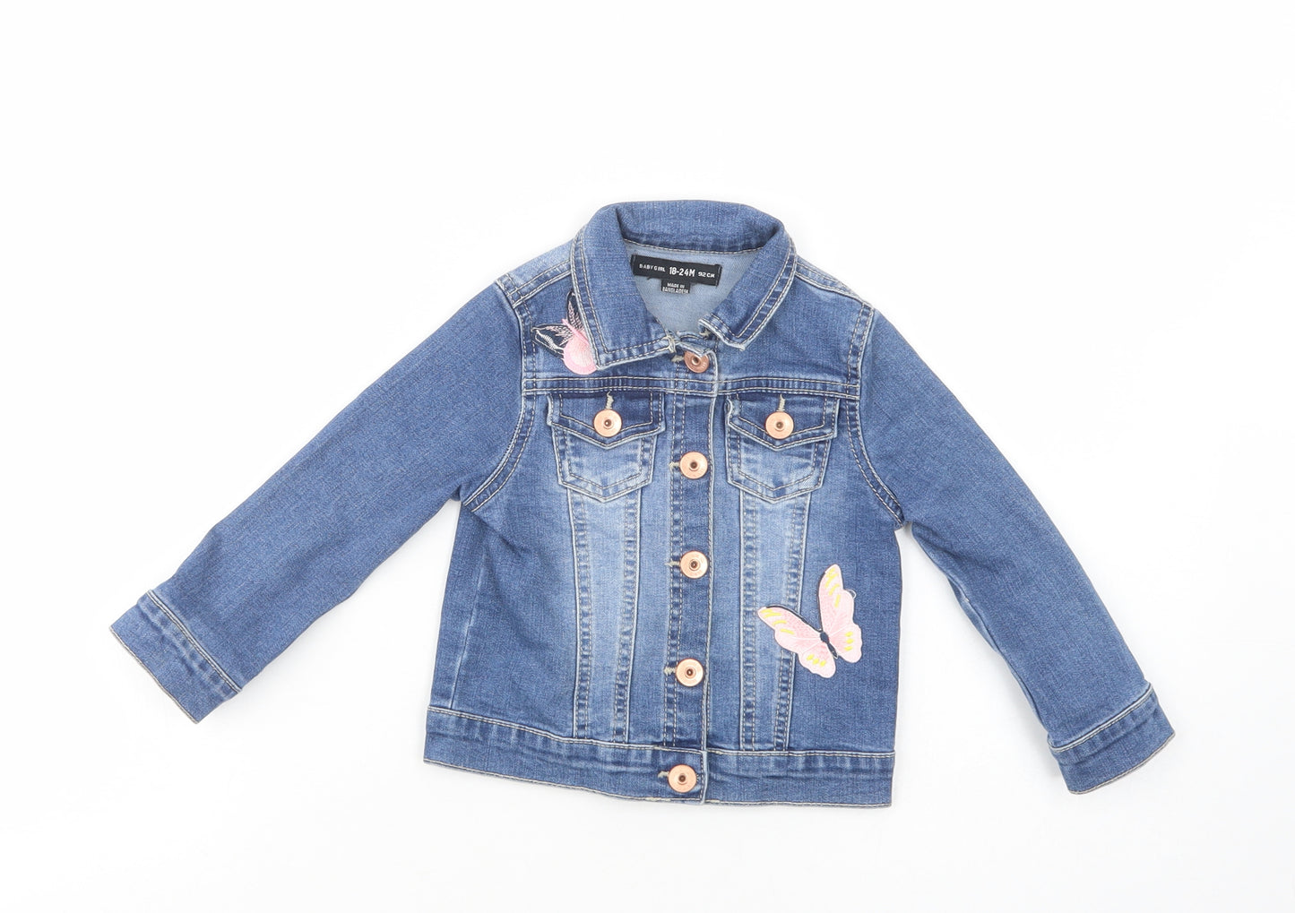 Denim Co. Baby Blue   Basic Jacket Jacket Size 18-24 Months   Button