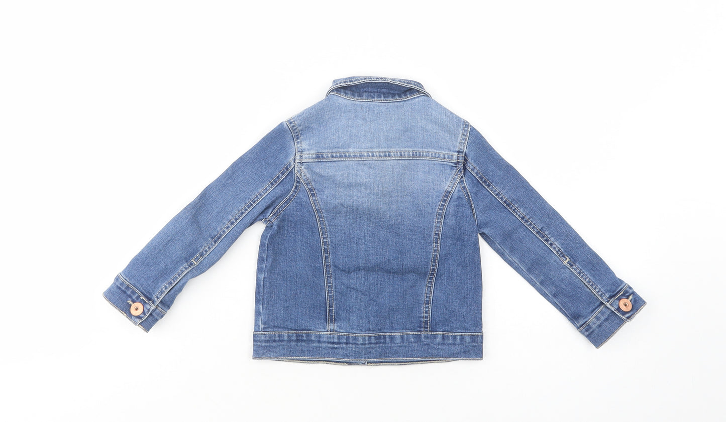 Denim Co. Baby Blue   Basic Jacket Jacket Size 18-24 Months   Button