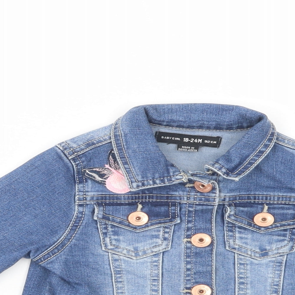 Denim Co. Baby Blue   Basic Jacket Jacket Size 18-24 Months   Button