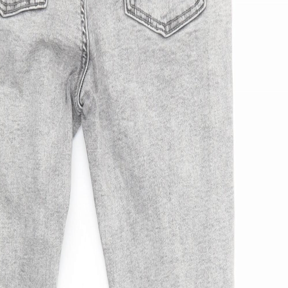 Primark Girls Grey  Cotton Skinny Jeans Size 11-12 Years  Regular Button