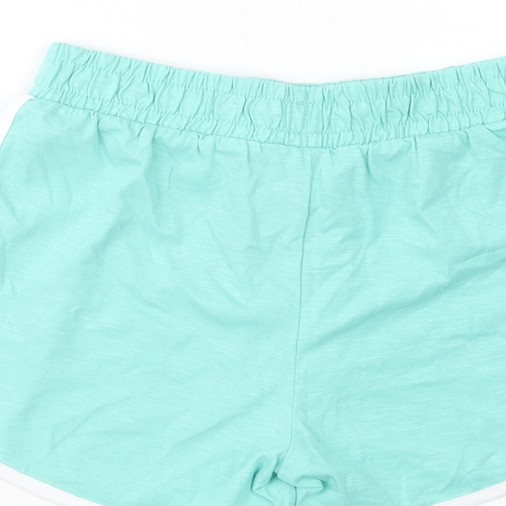 TU Girls Green  Cotton Sweat Shorts Size 11 Years  Regular Drawstring