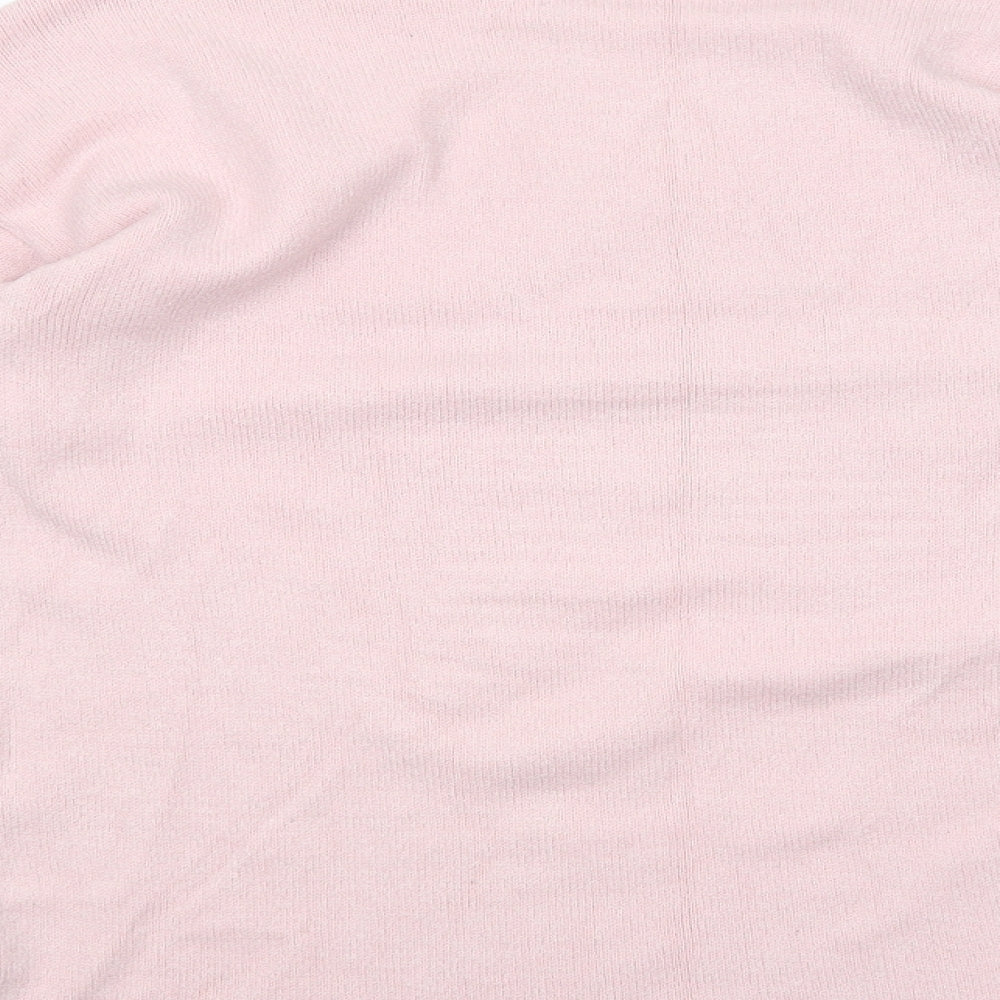 Blue Vanilla Womens Pink Crew Neck  Polyester Pullover Jumper One Size   - Star