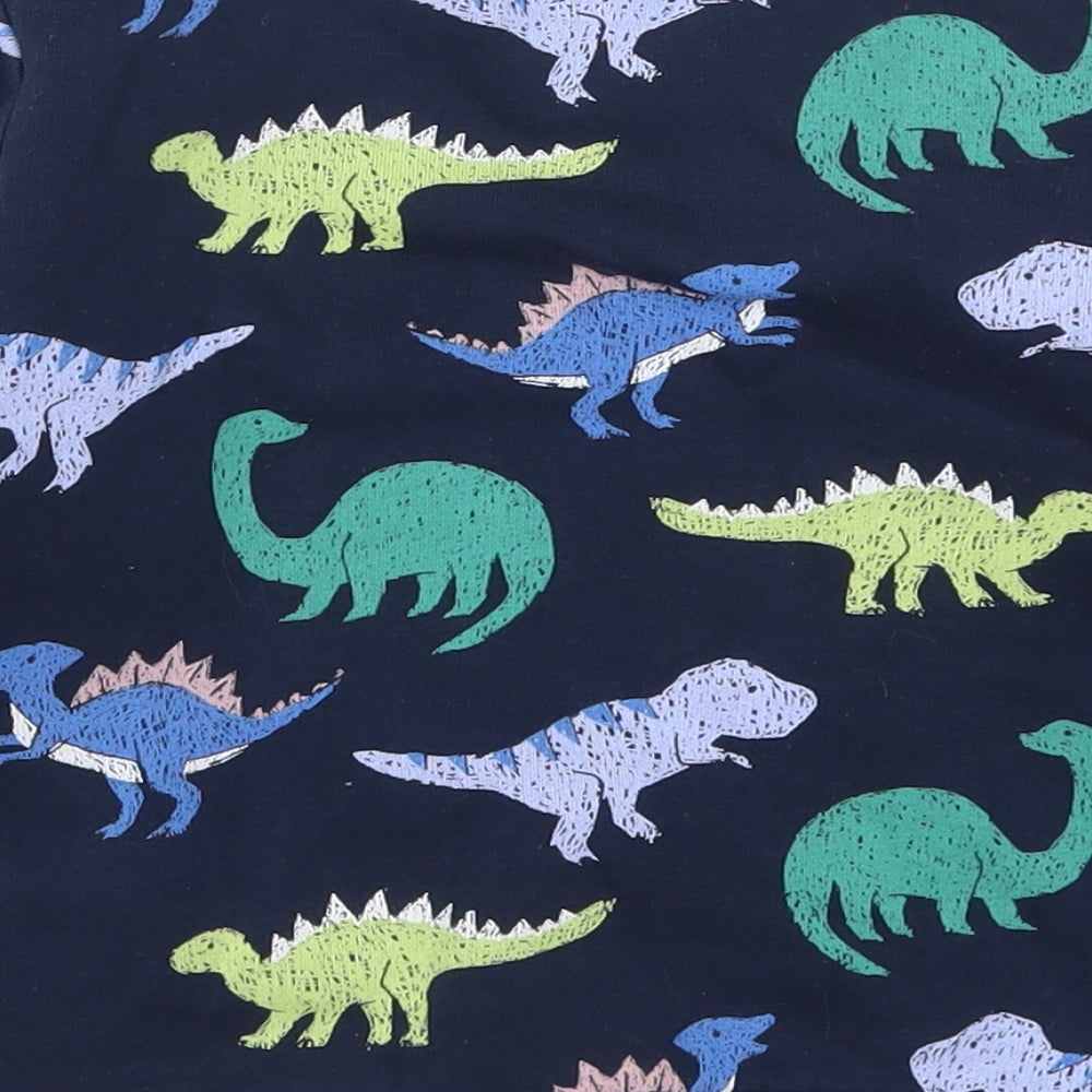 Marks and Spencer Boys Blue  Cotton Pullover Sweatshirt Size 4-5 Years  Pullover - Dinosaurs